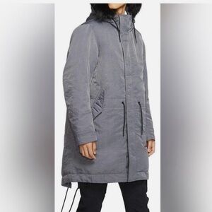 Nike Parka Jacket Coat - large, grey
